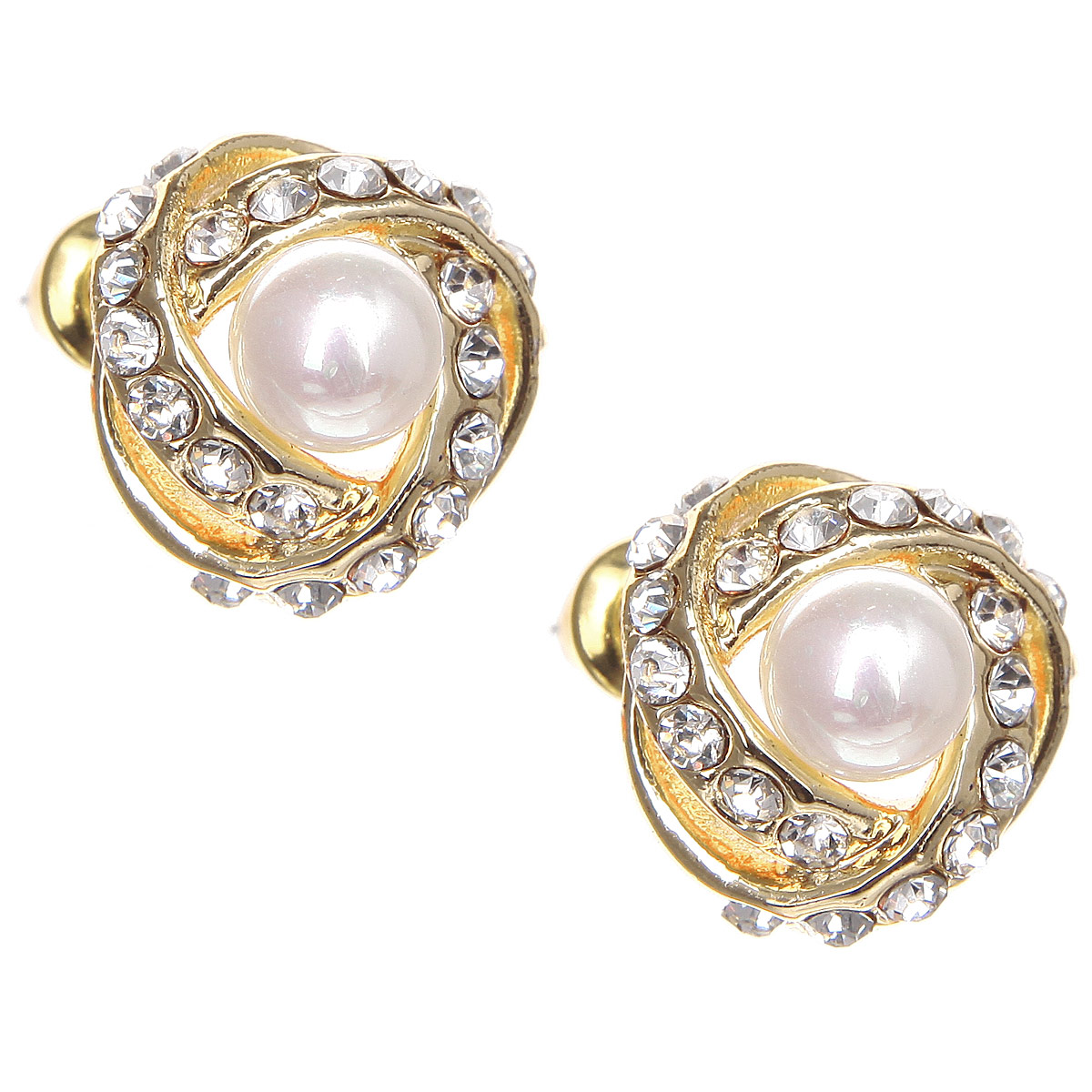 Серьги Taya, цвет: золотистый, перламутровый. T-B-10069-EARR-GL.PEARLT-B-10069-EARR-GL.PEARL Серьги Taya, цвет: золотистый, перламутровый. T-B-10069-EARR-GL.PEARLT-B-10069-EARR-GL.PEARLОчаровательные серьги Taya станут изысканным дополнением вашего образа. Серьги изготовлены из гипоаллергенного ювелирного сплава на основе латуни. Сплав не содержит свинец и никель. Серьги имеют необычное сплетение, инкрустированное сверкающими стразами и украшенное по центру перламутровой бусиной. Застегивается изделие на замок-гвоздик с заглушками. Благодаря оригинальному дизайну и лаконичному сочетанию цветов, серьги идеально подойдут как для повседневного образа, так и для праздничного наряда.