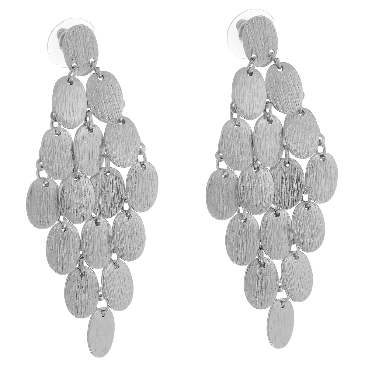 Серьги Taya, цвет: серебристый. T-B-6318T-B-6318-EARR-SILVER Серьги Taya, цвет: серебристый. T-B-6318T-B-6318-EARR-SILVERОригинальные серьги Taya изготовлены из металлического сплава серебристого цвета. Модель дополнена подвесками из металлических овальных пластин. Серьги застегиваются на замок-гвоздик с пластиковыми заглушками. Такие серьги позволят вам с легкостью воплотить самую смелую фантазию и создать собственный, неповторимый образ.