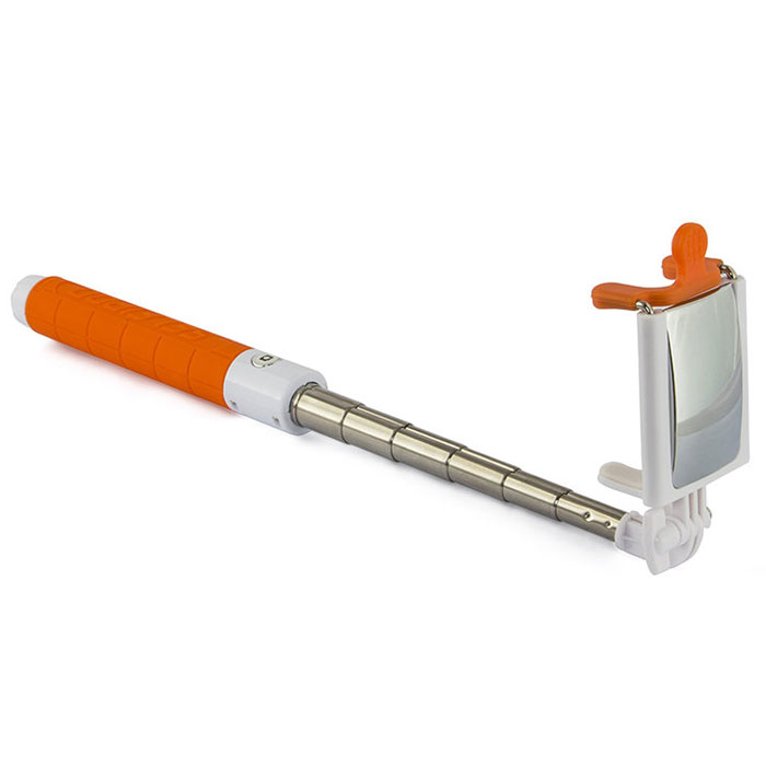Rekam SelfiPod S600M, Orange монопод для селфи2303000603 Rekam SelfiPod S600M, Orange монопод для селфи2303000603Уникальный монопод для селфи Rekam SelfiPod S600M с зеркалом для задней камеры смартфона и стильной ручкой. Теперь, снимая селфи, вы можете использовать все преимущества вашей камеры и создавать по-настоящему качественные автопортреты с высоким разрешением. Rekam SelfiPod S600M будет незаменим во время прогулок и массовых мероприятий. Используя зеркало и заднюю камеру смартфона, вы можете делать качественные снимки интересных событий, подняв камеру над головой. Встроенная Bluetooth-кнопка на ручке селфипода позволяет максимально сохранить свободу движений. В сложенном виде SelfiPod S600M очень компактен и легко умещается в небольшой сумке и даже кармане. Ручка селфипода имеет современный, эргономичный дизайн и выполнена из прорезиненного нескользящего материала. Пять цветовых решений - белый, черный, синий, зеленый и оранжевый - позволят каждому подобрать селфипод в соответствии со своим стилем и характером. Стандарт...
