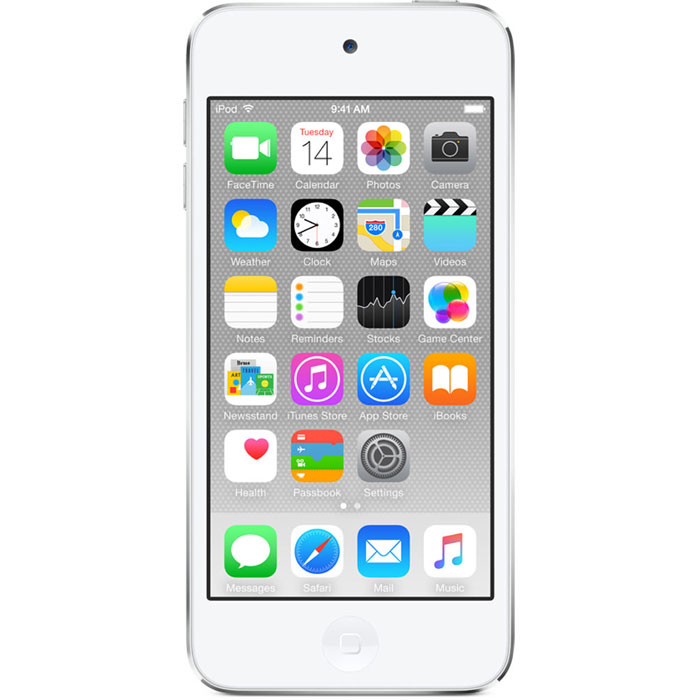 Apple iPod Touch 6G 32GB, White Silver mp-3 плеерMKHX2RU/A Apple iPod Touch 6G 32GB, White Silver mp-3 плеерMKHX2RU/AApple iPod Touch 6G - это отличный способ уместить всю медиатеку в кармане. iTunes Store, самый большой в мире каталог музыки, наполнит ваш iPod touch любимыми песнями. iCloud обеспечит автоматический доступ ко всем вашим покупкам со всех ваших Apple-устройств - совершенно бесплатно. А сервис Apple Music, доступный прямо в приложении Музыка, произведет сильное впечатление. В Apple iPod Touch 6G встроен 64-битный процессор A8 уровня настольных компьютеров, разработанный Apple. Благодаря ему производительность увеличилась до шести раз по сравнению с моделью предыдущего поколения, а скорость графики выросла до 10 раз - теперь ваши любимые игры работают быстрее и выглядят ещё реалистичнее, чем прежде. Время работы от аккумулятора не изменилось - до 40 часов воспроизведения музыки и до 8 часов воспроизведения видео. Сопроцессор движения M8 постоянно измеряет данные ваших движений, используя передовые датчики, в том числе гироскоп и акселерометр....