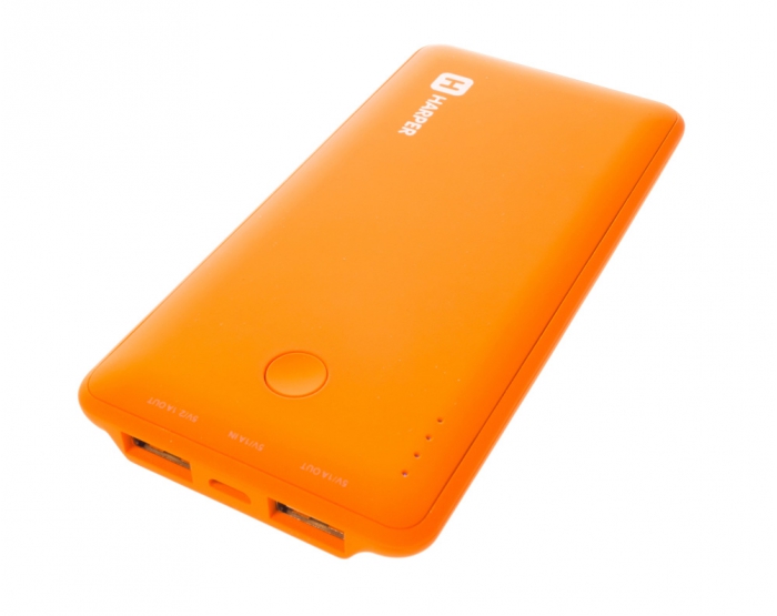 Harper PB-6001, Orange внешний аккумуляторPB-6001 orange Harper PB-6001, Orange внешний аккумуляторPB-6001 orangeHarper PB-6001 - мобильный внешний аккумулятор, предназначенный для подзарядки таких устройств как телефон, плеер, планшет, цифровой камеры, электронная книга. Это устройство будет великолепным помощников в ситуации, когда вы находитесь вне дома, а у нужного устройства закончился заряд батареи. Данная модель имеет два USB разъема, через которые будет происходить заряд необходимого устройства. На корпусе имеется световой индикатор, который будет сигнализировать о состояние заряда внешнего аккумулятора.