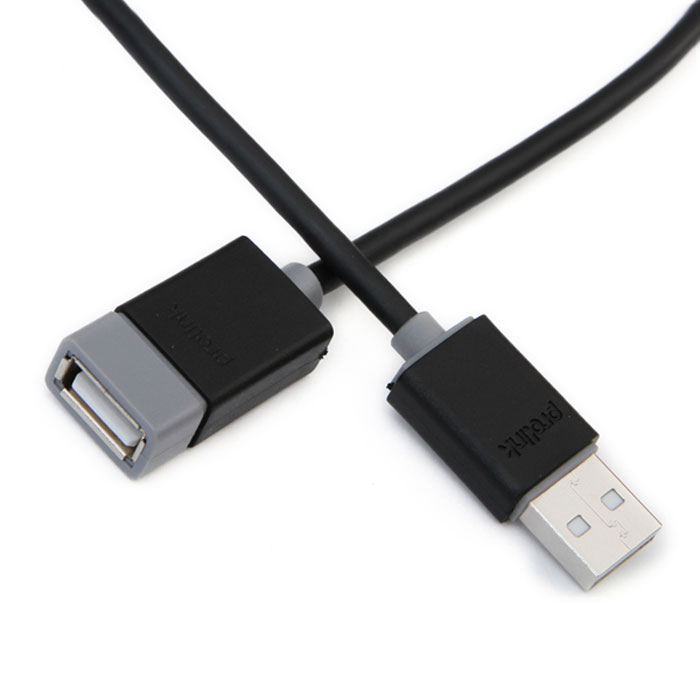 Prolink PB467 удлинитель USB-кабеля (1.5 м)PB467-0150 Prolink PB467 удлинитель USB-кабеля (1.5 м)PB467-0150Кабель Prolink PB467 предназначен для облегчения доступа к USB – порту, может быть использован для удлинения USB-кабеля, соединяющего компьютер с принтером, сканером, МФУ и др. Поддерживает передачу цифровых данных в соответствии с протоколом USB 2.0 со скоростью до 480 Мбит/c. Кабель изготовлен из высококачественного полихлорвинила, жилы проводников отлиты и чистой бескислородной меди, а изолятор сделан из вспененного полиэтилена. Эти материалы обеспечивают очень качественную передачу сигнала, придают кабелю гибкость и эффектный внешний вид. Конструкция разъема неразборная, залита гибким пластиком, что обеспечивает надежность и долговечность в работе. Проводник: Из 99,99% бескислородной меди высокой проводимости (OFC) Диэлектрик: PE и SRPVC Экранирование: Алюминиевая фольга, переплетное экранирование медной проволокой Внешняя оболочка: PVC