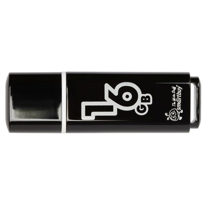 SmartBuy Glossy Series 16GB, Black USB-накопительSB16GBGS-K SmartBuy Glossy Series 16GB, Black USB-накопительSB16GBGS-KКорпус USB-накопителя SmartBuy Glossy Series 16GB сделан из прозрачного пластика с белой полоской, проходящей между корпусом и колпачком. Glossy оборудован специальной системой для крепления колпачка - с помощью скобки он фиксируется между двумя выступающими пластинками на устройстве. Это очень удобно и минимизирует вероятность потери защитного колпачка. За эту же скобку устройство можно прикрепить к шнурку, чтобы накопитель всегда был под рукой. Пропускная способность интерфейса: 480 Мбит/сек Совместим с: Windows 7, Windows 8, Windows Vista, Windows XP, Windows 2000, Linux, MAC OS X