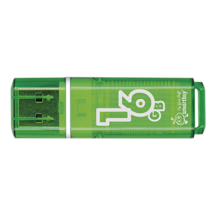SmartBuy Glossy Series 16GB, Green USB-накопительSB16GBGS-G SmartBuy Glossy Series 16GB, Green USB-накопительSB16GBGS-GКорпус USB-накопителя SmartBuy Glossy Series 16GB сделан из прозрачного пластика с белой полоской, проходящей между корпусом и колпачком. Glossy оборудован специальной системой для крепления колпачка - с помощью скобки он фиксируется между двумя выступающими пластинками на устройстве. Это очень удобно и минимизирует вероятность потери защитного колпачка. За эту же скобку устройство можно прикрепить к шнурку, чтобы накопитель всегда был под рукой. Пропускная способность интерфейса: 480 Мбит/сек Совместим с: Windows 7, Windows 8, Windows Vista, Windows XP, Windows 2000, Linux, MAC OS X