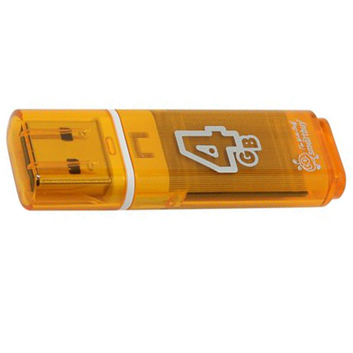 SmartBuy Glossy Series 4GB, Orange USB-накопительSB4GBGS-Or SmartBuy Glossy Series 4GB, Orange USB-накопительSB4GBGS-OrКорпус USB-накопителя SmartBuy Glossy Series 4GB сделан из прозрачного пластика с белой полоской, проходящей между корпусом и колпачком. Glossy оборудован специальной системой для крепления колпачка - с помощью скобки он фиксируется между двумя выступающими пластинками на устройстве. Это очень удобно и минимизирует вероятность потери защитного колпачка. За эту же скобку устройство можно прикрепить к шнурку, чтобы накопитель всегда был под рукой. Пропускная способность интерфейса: 480 Мбит/сек Совместим с: Windows 7, Windows 8, Windows Vista, Windows XP, Windows 2000, Linux, MAC OS X