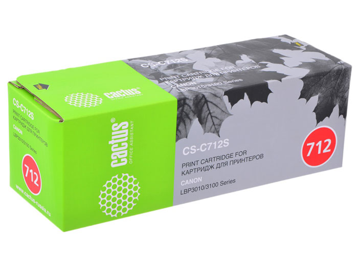 Cactus CS-C712, Black тонер-картридж для Canon LBP-3010/3100CS-C712S Cactus CS-C712, Black тонер-картридж для Canon LBP-3010/3100CS-C712SКартридж Cactus CS-C712 для лазерных принтеров Canon. Расходные материалы Cactus для лазерной печати максимизируют характеристики принтера. Обеспечивают повышенную чёткость чёрного текста и плавность переходов оттенков серого цвета и полутонов, позволяют отображать мельчайшие детали изображения. Обеспечивают надежное качество печати.