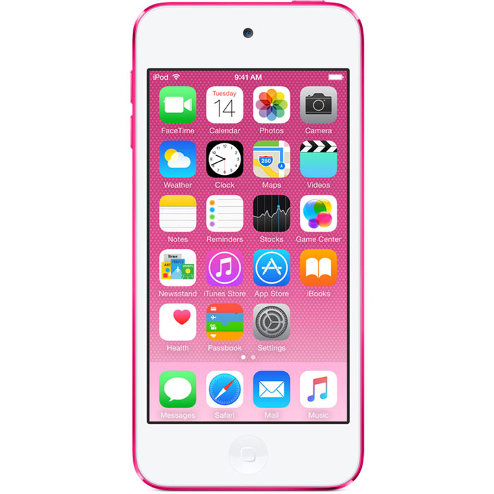 Apple iPod Touch 6G 64GB, Pink mp-3 плеерMKGW2RU/A Apple iPod Touch 6G 64GB, Pink mp-3 плеерMKGW2RU/AApple iPod Touch 6G - это отличный способ уместить всю медиатеку в кармане. iTunes Store, самый большой в мире каталог музыки, наполнит ваш iPod touch любимыми песнями. iCloud обеспечит автоматический доступ ко всем вашим покупкам со всех ваших Apple-устройств - совершенно бесплатно. А сервис Apple Music, доступный прямо в приложении Музыка, произведет сильное впечатление. В Apple iPod Touch 6G встроен 64-битный процессор A8 уровня настольных компьютеров, разработанный Apple. Благодаря ему производительность увеличилась до шести раз по сравнению с моделью предыдущего поколения, а скорость графики выросла до 10 раз - теперь ваши любимые игры работают быстрее и выглядят ещё реалистичнее, чем прежде. Время работы от аккумулятора не изменилось - до 40 часов воспроизведения музыки и до 8 часов воспроизведения видео. Сопроцессор движения M8 постоянно измеряет данные ваших движений, используя передовые датчики, в том числе гироскоп и акселерометр....