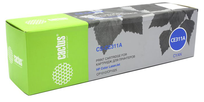 Cactus CS-CE311A, Cyan тонер-картридж для HP LJ CP1012/CP1025CS-CE311A Cactus CS-CE311A, Cyan тонер-картридж для HP LJ CP1012/CP1025CS-CE311AКартридж Cactus CS-CE311A для лазерных принтеров HP. Расходные материалы Cactus для печати максимизируют характеристики принтера. Обеспечивают повышенную четкость изображения и плавность переходов оттенков и полутонов, позволяют отображать мельчайшие детали изображения. Обеспечивают надежное качество печати.