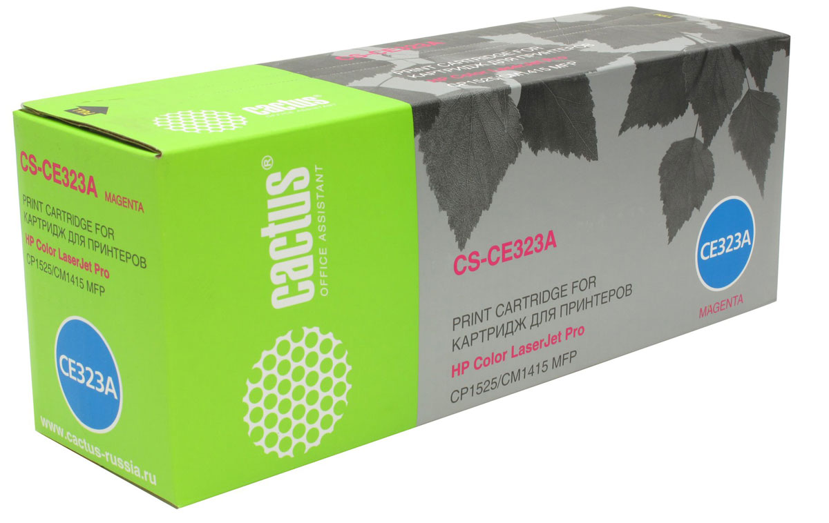 Cactus CS-CE323A, Magenta тонер-картридж для HP LaserJet CP1525CS-CE323A Cactus CS-CE323A, Magenta тонер-картридж для HP LaserJet CP1525CS-CE323AКартридж Cactus CS-CE323A для лазерных принтеров HP. Расходные материалы Cactus для печати максимизируют характеристики принтера. Обеспечивают повышенную четкость изображения и плавность переходов оттенков и полутонов, позволяют отображать мельчайшие детали изображения. Обеспечивают надежное качество печати.