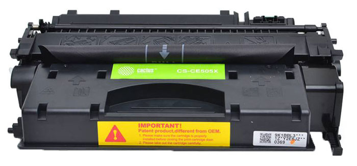 Cactus CS-CE505XS, Black тонер-картридж для HP LJ2055CS-CE505XS Cactus CS-CE505XS, Black тонер-картридж для HP LJ2055CS-CE505XSКартридж Cactus CS-CE505XS для лазерных принтеров HP. Расходные материалы Cactus для лазерной печати максимизируют характеристики принтера. Обеспечивают повышенную чёткость чёрного текста и плавность переходов оттенков серого цвета и полутонов, позволяют отображать мельчайшие детали изображения. Обеспечивают надежное качество печати.