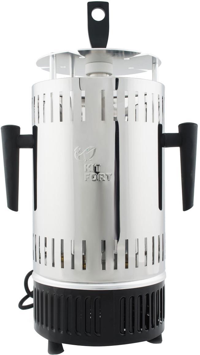 Kitfort KT-1405 электрошашлычницаKT-1405 Kitfort KT-1405 электрошашлычницаKT-1405Электрошашлычница Kitfort КТ-1405 — это новый шаг в приготовлении шашлыков в домашних условиях. Если у вас нет возможности выехать с друзьями на шашлыки за город, или же просто захотелось быстро приготовить вкусный ужин в домашних условиях, тогда вам поможет электрошашлычница. Какая бы ни была погода за окном, на вашем столе всегда будет ароматное и румяное мясо. В электрической шашлычнице можно приготовить шашлыки, не выходя из дома. Не забудьте позвать друзей и близких! Инфракрасный нагревательный элемент обеспечивает такой же нагрев, какой дают угли в обычном мангале, а шампуры автоматически вращаются, поэтому во время приготовления происходит чередование процесса нагрева и охлаждения, что создает в мясе постоянный поток тепла и внутренних соков, тем самым образуется изумительный вкус и мясо равномерно обжаривается со всех сторон. Вкус шашлыка в электрической шашлычнице получается даже лучше, чем при традиционном приготовлении. ...