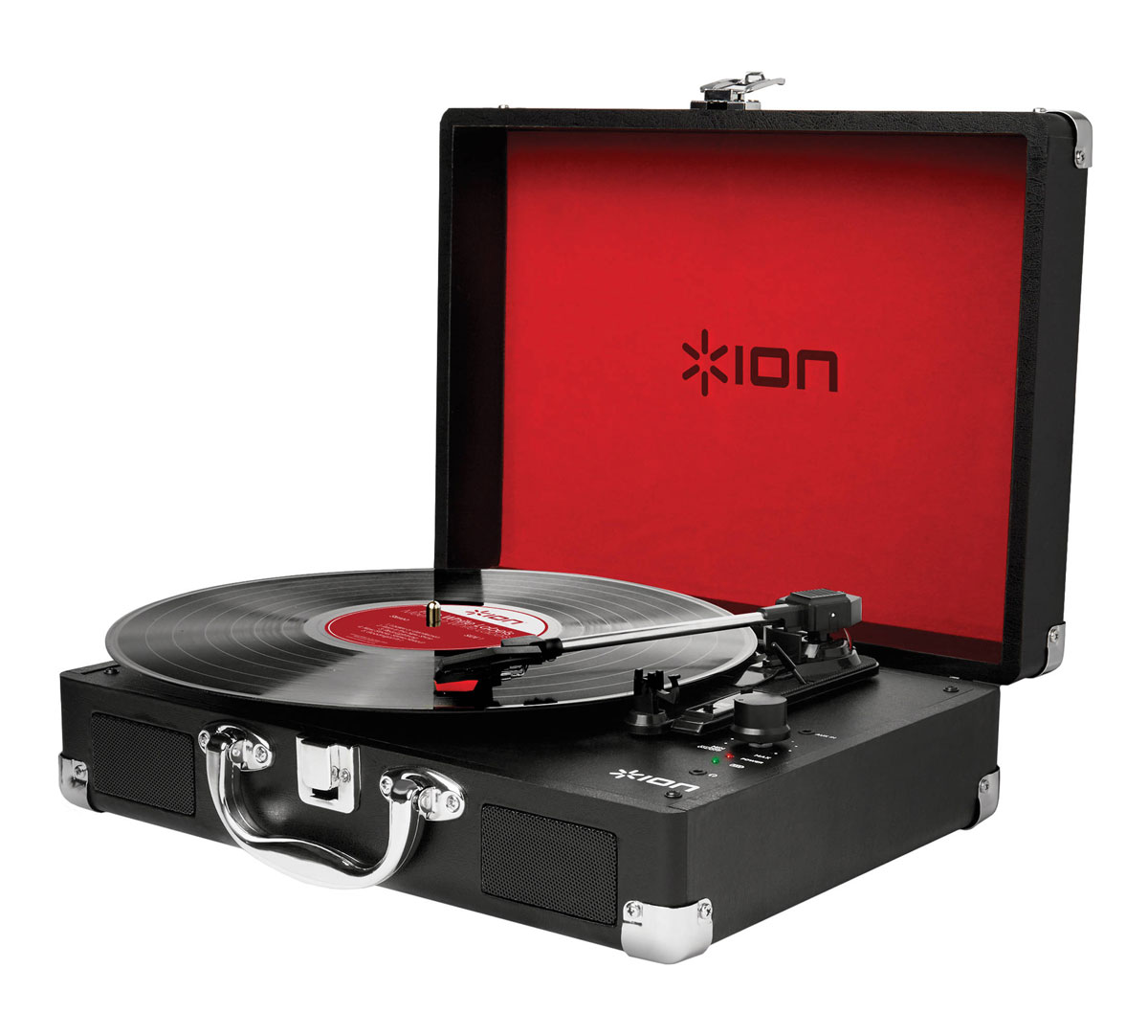 ION Audio Vinyl Motion, Black виниловый проигрывательIONvm ION Audio Vinyl Motion, Black виниловый проигрывательIONvmION Audio Vinyl Motion - элегантный и функциональный виниловый проигрыватель, радующий глаз стильным ретро- образом и при этом изобилующий возможностями, которые так высоко ценят настоящие меломаны. Выполненный в классическом стиле виниловых проигрывателей 1950-х годов, Vinyl Motion обладает функцией оцифровки, встроенными динамиками и надежными аккумуляторами, обеспечивающими работу устройства без подзарядки в течение четырех часов. Проигрыватель бережно воспроизводит и оцифровывает любые пластинки, а также имеет USB-порт для подключения к компьютеру и RCA выход. ION Audio Vinyl Motion обязательно придется по душе ценителям живого и насыщенного звука виниловых проигрывателей. Премиум корпус в стиле ретро Функция оцифровки Встроенные стереодинамики 2 x 5 Вт 4 часа работы без подзарядки Пылезащитный корпус