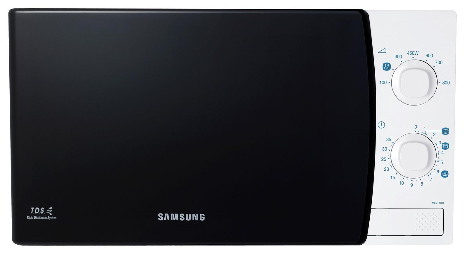 Samsung ME81KRW-1 СВЧ-печьME-81KRW-1 Samsung ME81KRW-1 СВЧ-печьME-81KRW-1Микроволновая печь SAMSUNG ME81KRW-1 имеет внутреннюю камеру с керамическим покрытием, что предотвращает размножение бактерий и имеет устойчивость к износу более высокую нежели большинство обычных камер микроволновых печей. Инженеры компании Samsung постоянно совершенствуют и улучшают рабочие характеристики своей продукции, используя для этого самые новейшие технологии. Наша уникальная система тройного распределения микроволн (Triple Distribution System) обеспечивает равномерный прогрев продуктов, начиная от пиццы и кончая нагревом стакана молока. Пользуясь нашими микроволновыми печами, вы оцените удобство и комфорт процесса приготовления самых разнообразных блюд.