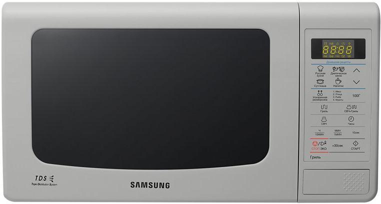Samsung GE83KRS-3/BW СВЧ-печьGE83KRS-3/BW Samsung GE83KRS-3/BW СВЧ-печьGE83KRS-3/BWБольшинство покупателей хочет, чтобы их микроволновая печь обладала большой вместительностью, но в то же время была компактной. По высоте и ширине данная модель не отличается от 20-литровой, глубина печи увеличилась всего на 12 мм, за счет чего внутренний объем стал на 3 литра больше. Расширилась и полезная площадь камеры: теперь в печи могут с легкостью уместиться блюда до 388 мм в диаметре. Во всех микроволновых печах Samsung, используется БИОкерамическое покрытие камеры. Этот материал экологически безопасен, его легко очищать от загрязнений. Он в 10 раз более устойчив к царапинам, чем, например, нержавеющая сталь. Покрытие прочное и гладкое, на нем почти не остается нагара. БИОкерамика обладает низкой теплопроводностью, это сокращает время приготовления и уменьшает теплопотери. Кроме того, БИОкерамическое покрытие обладает еще одним полезным свойством — материал препятствует размножению бактерий на 99,9%.