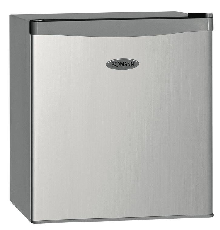 Bomann KB 389 A++/43L, Silver холодильникKB 389 silber A++/43L Bomann KB 389 A++/43L, Silver холодильникKB 389 silber A++/43LРазмеры: высота (см): 51, ширина (см): 43.9, глубина (см): 47 Общий объем/ Полезный объем: Холодильника (л): 43/42 Холодильной камеры (л): 37/36 Морозильной камеры (л): 6/6 Класс энергопотребления: A++ Климатический класс: N-T (от +16°С до +43°С) Количество компрессоров: 1 Цвет: белый Холодильное отделение: 1 полка Плавная регулировка температуры в диапазоне от 0 до +8 °C Размораживание: ручное Морозильное отделение: Лоток для льда Дополнительная информация: Перенавешиваемая дверца Регулируемые ножки Уровень шума: 42 дБ Хладагент: R600a Вес нетто: 14 кг Мощность: 70 Вт