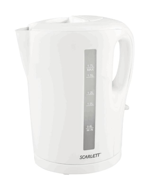 Scarlett SC-EK14E02, White электрический чайникSC-EK14E02 Scarlett SC-EK14E02, White электрический чайникSC-EK14E02Чайник- это бытовая техника, которая нужна в каждом доме, поэтому выбор этого устройства всегда очень ответственный. Scarlett SC-EK14E02 обладает многими полезными функциями, которые будут практичны в быту. Он поможет Вам быстро и качественно вскипятить питьевую воду. Он примечателен своим дизайном, поэтому прекрасно дополнит Вашу кухню. Прибор придется по нраву самым взыскательным пользователям. Глянцевая поверхность и корпус из термостойкого пластика обеспечат Вам надежность и долговечность в использовании. С этим замечательным чайником Ваше чаепитие превратится в настоящую церемонию. Объем чайника составляет 1,7 л. Электрический чайник Scarlett SC-EK14E02 отличается высокой мощностью и вместительностью. Благодаря открытой спирали чайник нагревается практически бесшумно. Scarlett SC-EK14E02 надежно защищен от перегрева, так как имеет встроенную систему отключения без воды. Сквозь прозрачное окошко индикатора удобно отслеживать уровень воды в чайнике. Для хранения...