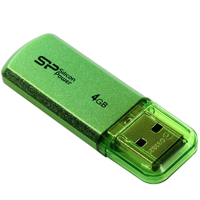 Silicon Power Helios 101 4GB, Green USB-накопительSP004GBUF2101V1N Silicon Power Helios 101 4GB, Green USB-накопительSP004GBUF2101V1NДоступный в яблочно-зеленом и лазоревом цветах новый Silicon Power Helios 101 имеет алюминиевый корпус с матовым покрытием. Silicon Power Helios 101 отражает футуристический, стильный и простой дизайн. Он тонок, легок и подходит для пользователей, следящих за модой! Helios 101 может быть прикреплен к брелоку с ключами и использоваться как аксессуар. Обладающий функцией plug&play Helios 101 - идеальный компаньон нетбука! ПО SP Widget с 7 основными функциями для защиты данных: Синхронизация и Резервное копирование Мои Документы Синхронизация и Резервное копирование других папок Синхронизация и Резервное копирование Outlook/Outlook express Копирование и шифрование данных на USB носитель Загрузка 60-дневной пробной версии Symantec Norton Internet security бесплатно Синхронизация и Резервное копирование папки Избранное Блокирование компьютера паролем, по времени или USB накопителем