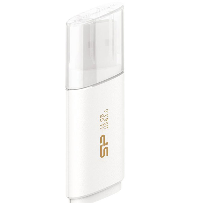 Silicon Power Blaze B06 16GB, White USB-накопительSP016GBUF3B06V1W Silicon Power Blaze B06 16GB, White USB-накопительSP016GBUF3B06V1WФлеш-накопитель Silicon Power Blaze B06 отличается от аналогов нестандартностью своей внешней конструкции с изящным углом 13.14°, символизирующим неповторимость и оригинальность вашего стиля в выборе цифровых аксессуаров. Элегантно совмещая гладкую и матовую поверхности, корпус этого накопителя то завораживает своим блеском, то создает ощущение классической сдержанности, позволяя вам всегда излучать стильное очарование идеальным выбором используемых вами устройств. В дополнение к оригинальному внешнему исполнению, Silicon Power Blaze B06 отличается светлой цветовой гаммой своего корпуса: преобладание элегантных оттенков белого создает ощущение эффектной изысканности и демонстрирует, что даже такое маленькое устройство, как USB-накопитель, может идеально подчеркнуть неповторимость стиля своего владельца. Конструкция Silicon Power Blaze B06 позволяет быстро и легко закрепить колпачок на задней части корпуса при работе, позволяя ему всегда быть на своем месте,...