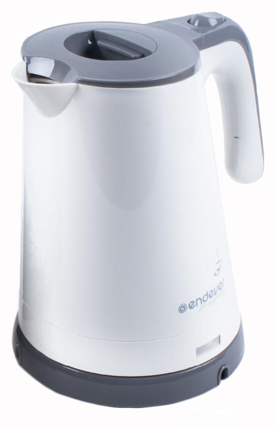 Endever KR-315 электрический чайникKR-315 Endever KR-315 электрический чайникKR-315Электрический чайник – один из самых необходимых электроприборов на любой кухне. Чайник Endever SkyLine KR-315 – это высокое качество изготовления, современный дизайн, стильная расцветка! Он украсит интерьер любой кухни и создаст прекрасное настроение! Особенности: Автоотключение при закипании Автоотключение при отсутствии воды Шкала индикации уровня воды Отсек для хранения шнура Эргономичная ненагревающаяся ручка Беспроводное соединение позволяет вращать чайник на подставке на 360° Скрытый нагревательный элемент Световой индикатор нагревания Съемный фильтр от накипи.