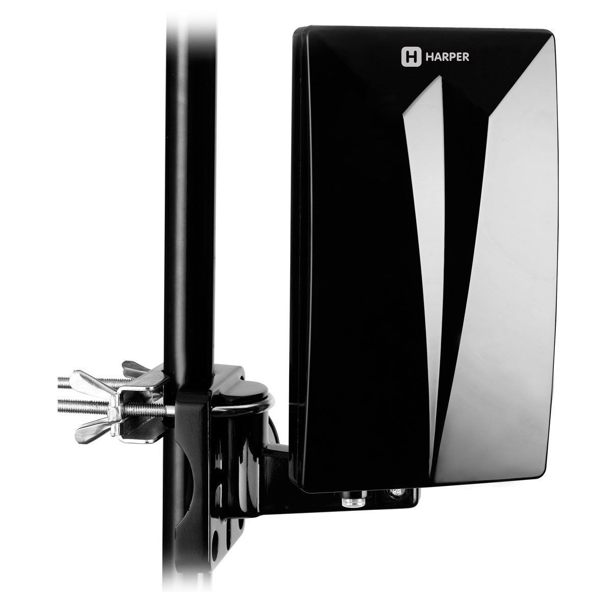 Harper ADVB-2711W, Black телевизионная антеннаADVB-2711 W Harper ADVB-2711W, Black телевизионная антеннаADVB-2711 WHarper ADVB-2711W - телевизионная уличная антенна в новом стильном корпусе со встроенным усилителем сигнала и поддержкой цифрового ТВ, а именно стандарта DVB-T2. Обеспечивает уверенный прием телесигнала.