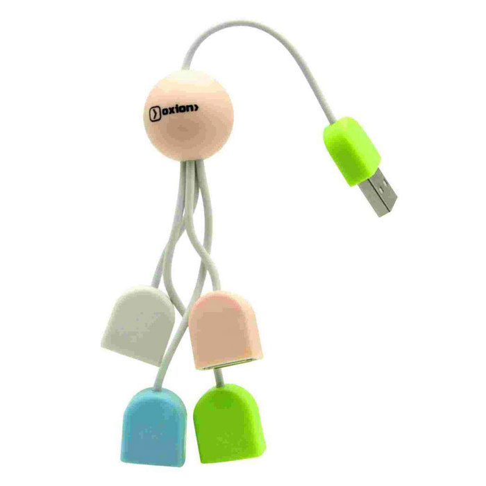 Oxion OHB005, White USB-концентраторOHB005 Oxion OHB005, White USB-концентраторOHB005Яркий USB-концентратор Oxion OHB005 на 4 порта позволяет увеличить количество разъемов компьютера или ноутбука. Теперь вы сможете подключить к компьютеру до 4 устройств с возможностью их одновременной работы или подзарядки. Скорость чтения: 30Мб/сек Скорость записи: 19 Мб/сек
