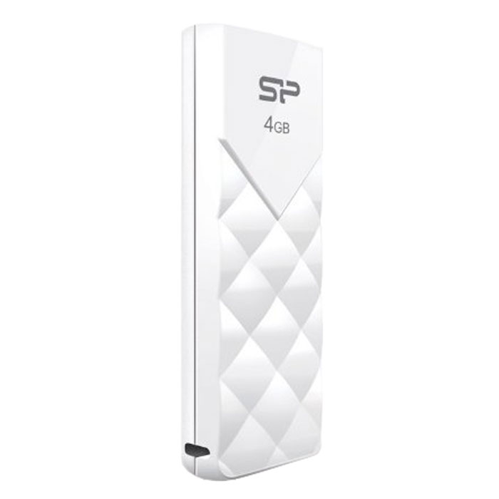 Silicon Power Ultima U03 4GB, White USB-накопительSP004GBUF2U03V1W Silicon Power Ultima U03 4GB, White USB-накопительSP004GBUF2U03V1WЭлегантный дизайн SP Ultima U03 отличается простотой и классическим стилем. Лицевая сторона корпуса напоминает сверкающие грани кристалла. Новый накопитель также оснащен выдвижным коннектором для удобства пользователей. Стильный Ultima U03 позволяет пользователям удобно хранить и использовать данные. Накопитель оснащен встроенным LED индикатором на лицевой стороне для отображения статуса передачи данных.