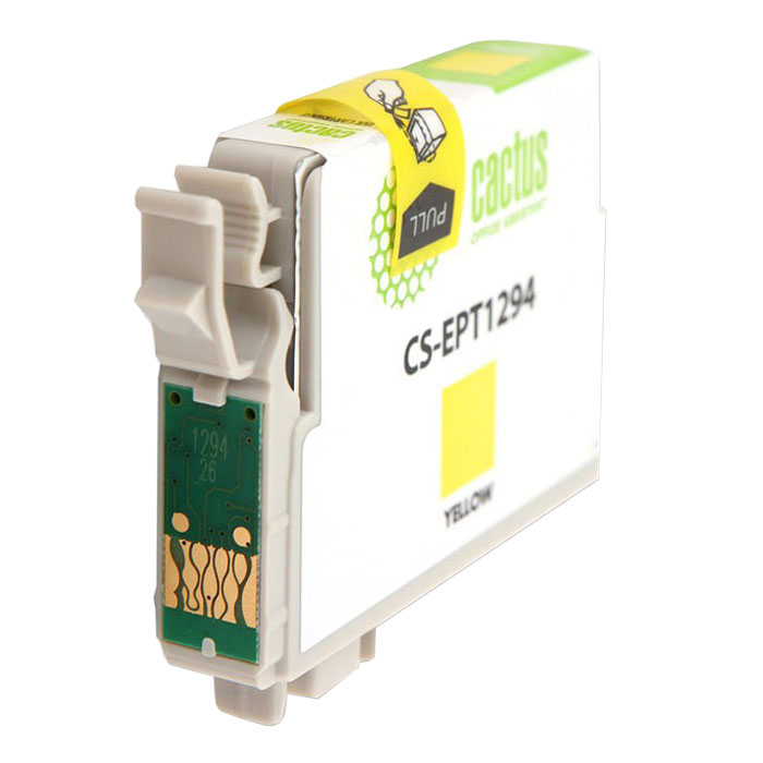 Cactus CS-EPT1294, Yellow струйный картридж для Epson Stylus Office B42/BX305/BX305F/BX320CS-EPT1294 Cactus CS-EPT1294, Yellow струйный картридж для Epson Stylus Office B42/BX305/BX305F/BX320CS-EPT1294Картридж Cactus CS-EPT1294 для струйных принтеров Epson. Расходные материалы Cactus для печати максимизируют характеристики принтера. Обеспечивают повышенную четкость изображения и плавность переходов оттенков и полутонов, позволяют отображать мельчайшие детали изображения. Обеспечивают надежное качество печати.