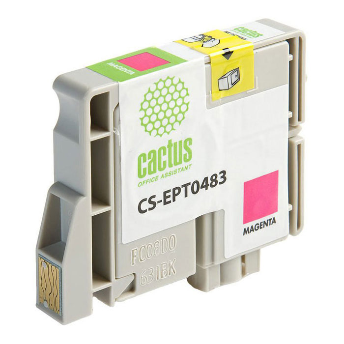 Cactus CS-EPT0483, Magenta струйный картридж для Epson Stylus Photo R200/ R220/ R300/ R320/ R340CS-EPT0483 Cactus CS-EPT0483, Magenta струйный картридж для Epson Stylus Photo R200/ R220/ R300/ R320/ R340CS-EPT0483Картридж Cactus CS-EPT0483 для струйных принтеров Epson. Расходные материалы Cactus для печати максимизируют характеристики принтера. Обеспечивают повышенную четкость изображения и плавность переходов оттенков и полутонов, позволяют отображать мельчайшие детали изображения. Обеспечивают надежное качество печати.