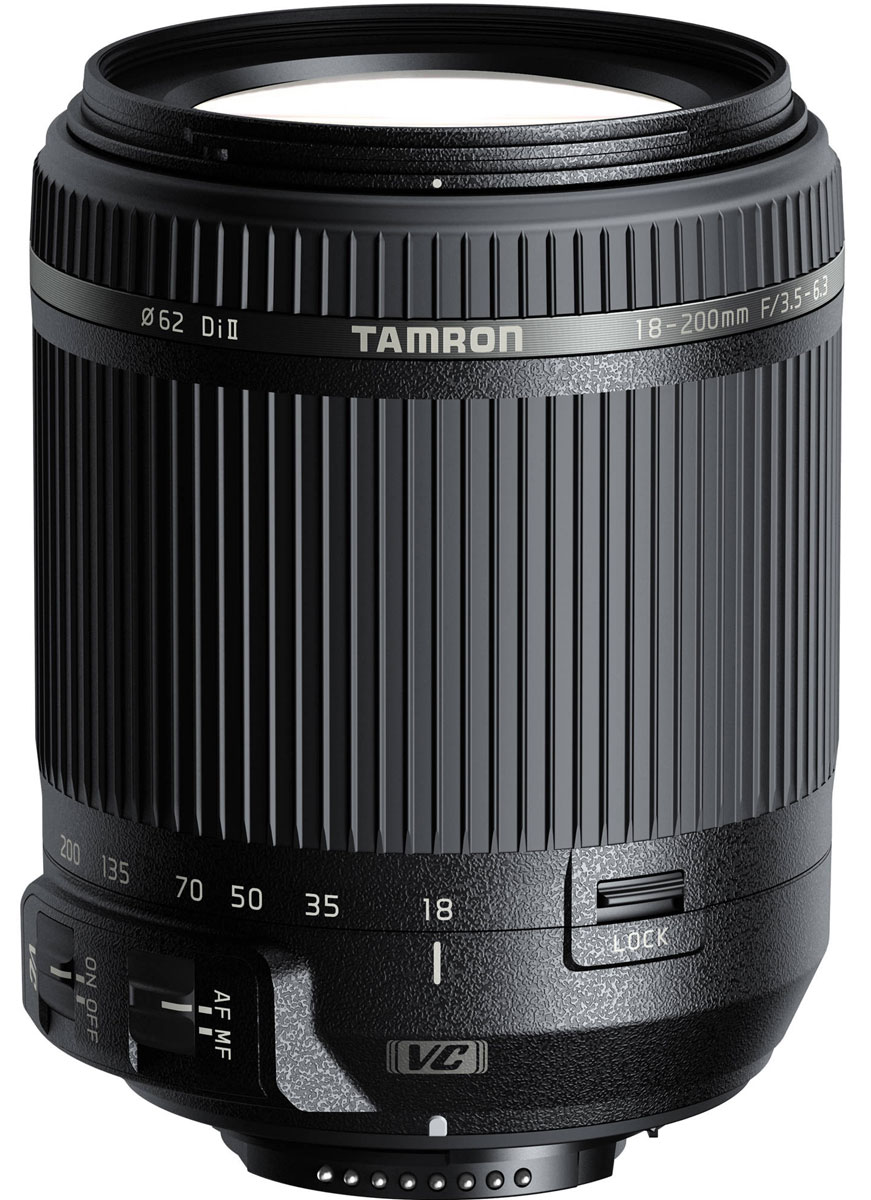 Tamron 18-200mm F/3.5-6.3 DI II VC, Black объектив для NikonB018N Tamron 18-200mm F/3.5-6.3 DI II VC, Black объектив для NikonB018NОбъектив Tamron 18-200 мм VC имеет современную оптическую и механическую конструкцию, что позволило обеспечить компактность и быстродействие. Благодаря системе стабилизации изображения объектив 18-200 мм VC гарантирует превосходное качество изображения и является самым легким зум-объективом в своем классе. При создании этого универсального объектива all-in-one, открывающего новые возможности фотосъемки для пользователей цифровых зеркальных камер, компания Tamron опиралась на накопленный опыт и экспертные знания в сфере производства мощных зум-объективов. Диапазон зуммирования от 18 до 200 мм (эквивалент 35-мм пленки: 28-310 мм) означает, что пользователю больше не нужно менять объектив даже при переходе от широкоугольной съемки в ограниченном пространстве к телефотосъемке удаленных объектов. Этот объектив идеально подойдет для создания больших групповых снимков, семейных фотографий, портретов, пейзажей, снимков животных и школьных мероприятий и даже для ...