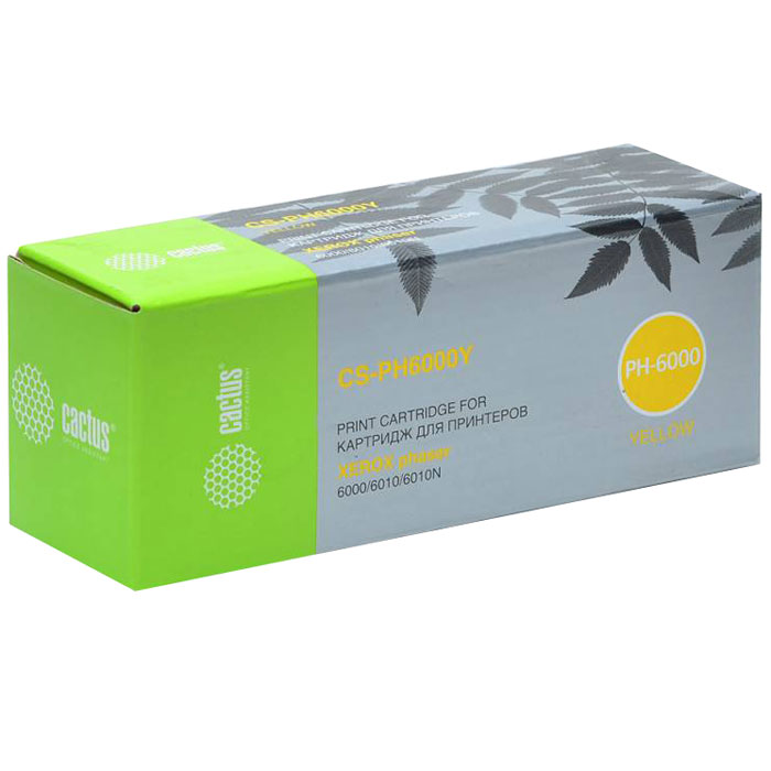 Cactus CS-PH6000Y, Yellow тонер-картридж для Xerox 6000/6010 (106R01633)CS-PH6000Y Cactus CS-PH6000Y, Yellow тонер-картридж для Xerox 6000/6010 (106R01633)CS-PH6000YКартридж Cactus CS-PH6000Y для лазерных принтеров Xerox. Расходные материалы Cactus для печати максимизируют характеристики принтера. Обеспечивают повышенную четкость изображения и плавность переходов оттенков и полутонов, позволяют отображать мельчайшие детали изображения. Обеспечивают надежное качество печати.