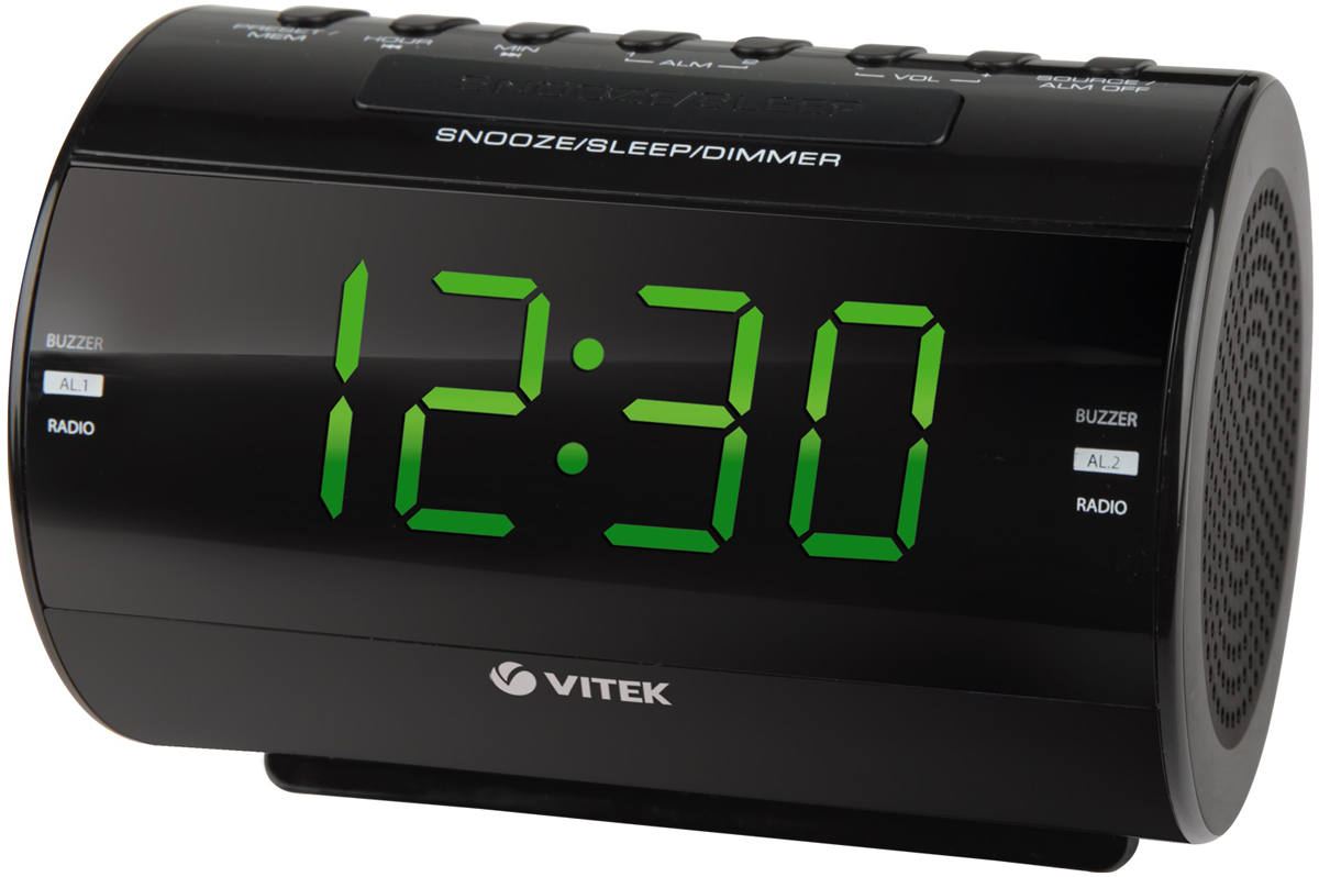 Vitek VT-6604(BK) радиочасыVT-6604(BK) Vitek VT-6604(BK) радиочасыVT-6604(BK)Радиочасы Vitek VT-6604 - оптимальный вариант для тех, кто не любит обилие разной техники в доме. Ведь данные устройства являются не только часами, которые показывают время на электронном табло. Они совмещают в себе функцию будильника, радиоприемника и даже светильника-ночника для детских комнат! Часы с радио позволят вам просыпаться под звуки любимых радиостанций и точно знать текущее время. Не нужно больше вглядываться в стрелки обычных часов, не нужно постоянно заводить будильник, когда у вас под рукой есть радиочасы компании Vitek. Данная техника уникальная по своему оснащению. Устройства отличаются компактными размерами, но это не мешает наслаждаться их использованием. Ведь каждый прибор отличается наличием крупного электронного табло с подсветкой, на котором отображается текущее время. В некоторых моделях на табло дополнительно предоставляется информация о температуре воздуха в помещении, времени будильника и диапазоне настроенной радиочастоты. ...