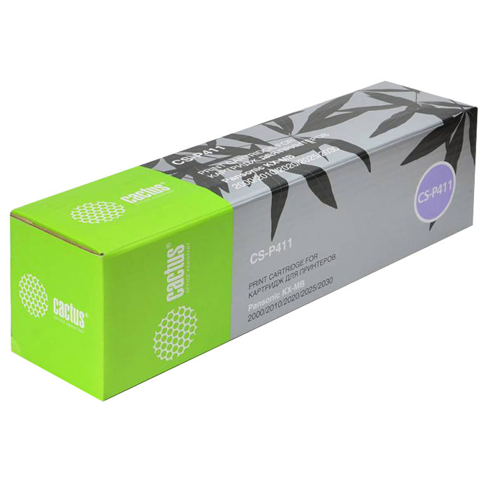 Cactus CS-P411, Black тонер-картридж для Panasonic KXMB1900/MB2000/MB2010/MB2020/MB2025/MB2030/MB2051/MB2061CS-P411 Cactus CS-P411, Black тонер-картридж для Panasonic KXMB1900/MB2000/MB2010/MB2020/MB2025/MB2030/MB2051/MB2061CS-P411Картридж Cactus CS-P411 для лазерных принтеров Panasonic. Расходные материалы Cactus для лазерной печати максимизируют характеристики принтера. Обеспечивают повышенную чёткость чёрного текста и плавность переходов оттенков серого цвета и полутонов, позволяют отображать мельчайшие детали изображения. Обеспечивают надежное качество печати.