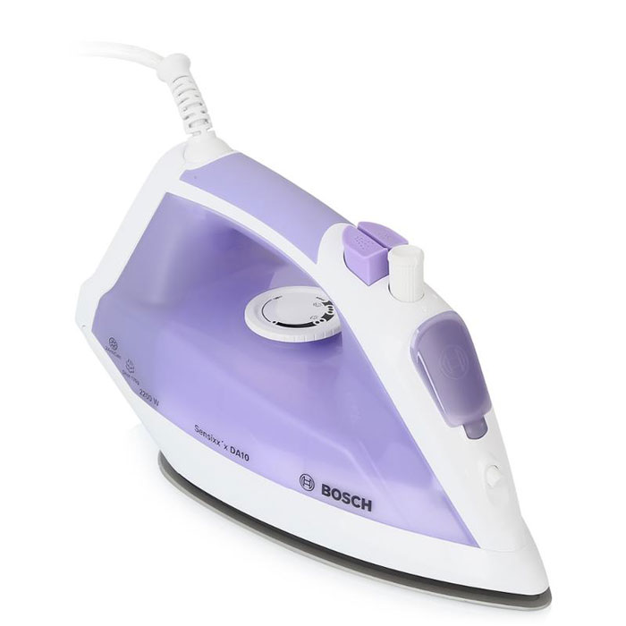 Bosch TDA1022000 Violet утюгTDA1022000 Bosch TDA1022000 Violet утюгTDA1022000Bosch TDA 1022000 - новый паровой от немецкой компании Bosch. Благодаря заостренному носику для разглаживания между пуговицами и швами ваша одежда всегда будет опрятной и красивой. При глажке сушенных вещей функции разбрызгивания и парового удара окажутся незаменимыми. TDA 1022000 оснащен подошвой CeraniumGlissee со специальным расположением отверстий и паровых каналов для более эффективного пароувлажнения. Эта модель отличается высокой надежностью и экономичностью. Компактный утюг с пароувлажнением для непревзойденного результата глажения даже мелких деталей одежды. Глубоко проникающий пар разглаживает самые трудные участки. Безупречный результат быстро и просто.