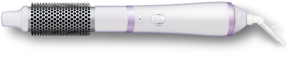 Philips HP8662/00 фен-щеткаHP8662/00 Philips HP8662/00 фен-щеткаHP8662/00Одновременная сушка и укладка благодаря новому фену-щетке Philips Essential Care, который заботится о ваших волосах. Три насадки подходят для создания разнообразных естественных укладок. Дополнительный уход с помощью системы ионизации для гладких и блестящих волос Благодаря системе ионизации во время сушки в волосах не накапливается статическое электричество. Отрицательно заряженные ионы помогают избежать электризации и улучшить общее состояние волос, а также способствуют закрытию волосяных чешуек, придавая волосам блеск и глянец. В результате волосы становятся прямыми, гладкими и шелковистыми. Оптимальная температура сушки волос благодаря технологии ThermoProtect Технология ThermoProtect обеспечивает оптимальную температуру сушки волос и их дополнительную защиту от перегрева. Превосходные результаты достигаются при той же мощности воздушного потока, но более щадящим способом. Мощность 800 Вт для идеальной укладки Фен-щетка...