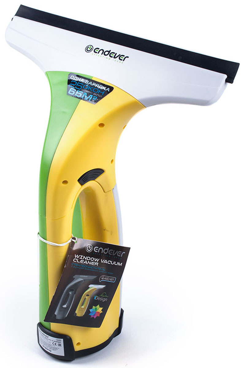 Endever Q-441 стеклоочистительQ-441 Endever Q-441 стеклоочистительQ-441Больше не нужно таскать тяжелые ведра воды, никаких тряпок и комков бумаги, забудьте о подтеках и разводах. Теперь мыть окна очень легко и просто! Воспользуйтесь пульверизатором, который входит в комплект стеклоочистителя с функцией всасывания грязной воды Endever Q-441 и нанесите чистящее средство на поверхность, затем протрите салфеткой из микрофибры, пройдите стеклоочистителем с функцией пылесоса. Стеклоочиститель быстро соберет всю воду с гладкой поверхности и сделает окна идеально чистыми. Работает в любом положении (горизонтальном, под наклоном, перевернутом) Используется для очистки окон, душевых, зеркал, керамогранита, автомобилей и любых других поверхностей Удобный эргономичный дизайн делает стеклоочиститель простым и удобным в использовании Собирает воду до последней капли, не оставляя следов и разводов Зарядка от сети: 220 В, 50 Гц Съемные аккумуляторы: 1300mAh NI-CD Ширина скребка: 28 см Время непрерывной работы аккумулятора:...