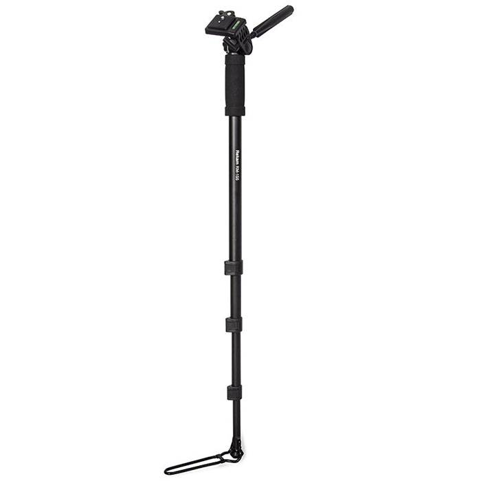 Rekam RM-155 штатив1214000111 Rekam RM-155 штатив1214000111Монопод Rekam RM-155, как и штативы, применяется для стабилизации фотокамеры при фотосъемке. Основная особенность, отличающая монопод от штатива – наличие одной опорной ноги. Монопод не избавляет фотоаппарат от шевеленки полностью, тем не менее, позволяет поставить выдержку на один-два стопа большую, нежели при съемке с рук. Главное преимущество монопода – мобильность; фотограф со штативом фактически привязан к одной точке (сворачивание-установка штатива занимает около минуты), в то время как с моноподом он может двигаться, отыскивая подходящие ракурсы. Все модели моноподов имеют удобные и жесткие фиксаторы для изменения высоты ноги, а также легкую и прочную сумку-чехол, для переноса и защиты от механических повреждений. Очень удобно использовать монопод для репортажной съёмки. В этом случае он просто незаменим, так как при большом скоплении людей, просто нет возможности установить штатив.