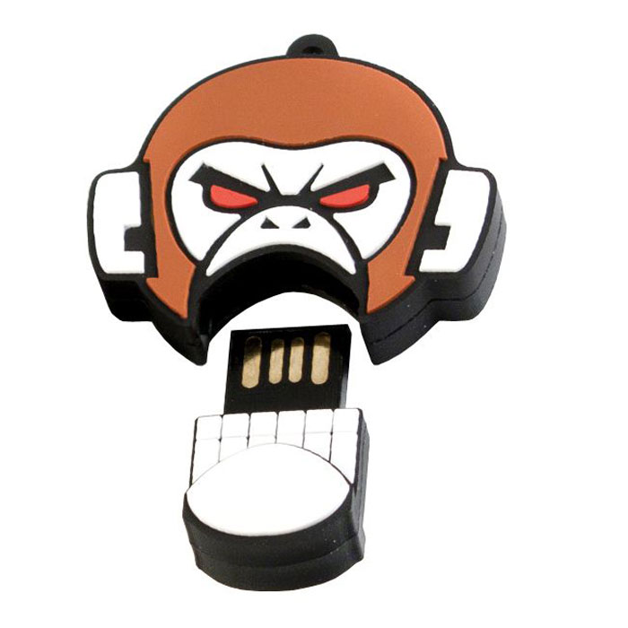 USBSOUVENIR Evil Monkey 32GB, White Brown USB-накопительAP-EVILMONKEY-32GB-WB USBSOUVENIR Evil Monkey 32GB, White Brown USB-накопительAP-EVILMONKEY-32GB-WBФлеш-накопитель USBSOUVENIR Evil Monkey имеет весьма нестандартный дизайн. Накопитель ударопрочный и защищен резиновым корпусом, а высокая пропускная способность и поддержка различных операционных систем делают его незаменимым. USBSOUVENIR Evil Monkey - отличный выбор современного творческого человека, который любит яркие и нестандартные вещи.
