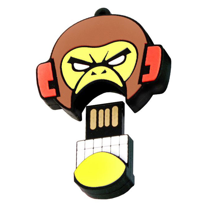 USBSOUVENIR Evil Monkey 64GB, Yellow Brown USB-накопительAP-EVILMONKEY-64GB-YB USBSOUVENIR Evil Monkey 64GB, Yellow Brown USB-накопительAP-EVILMONKEY-64GB-YBФлеш-накопитель USBSOUVENIR Evil Monkey имеет весьма нестандартный дизайн. Накопитель ударопрочный и защищен резиновым корпусом, а высокая пропускная способность и поддержка различных операционных систем делают его незаменимым. USBSOUVENIR Evil Monkey - отличный выбор современного творческого человека, который любит яркие и нестандартные вещи.
