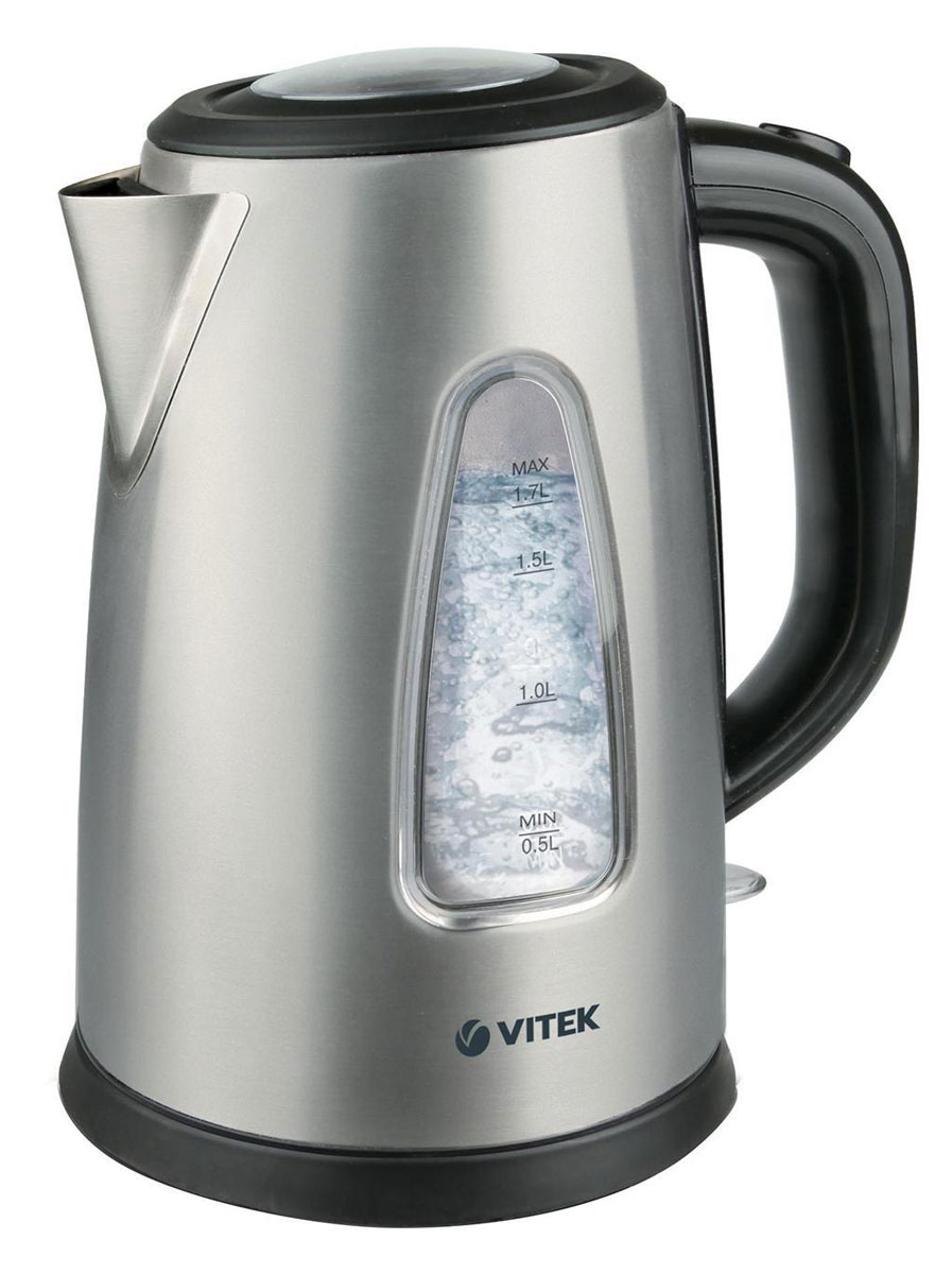 Vitek VT-1127 SR электрический чайникVT-1127 металлик-серый Vitek VT-1127 SR электрический чайникVT-1127 металлик-серыйСложно представить кухню без надежного и качественного чайника. Чайник Vitek VT-1127 станет отличным выбором для любой семьи. Корпус модели выполнен из нержавеющей стали, что подтверждает надежность и экологичность устройства. Плоское дно упрощает процесс ухода. Автоматическое отключение и блокировка работы при отсутствии воды обеспечивает безопасность эксплуатации устройства. Чайник безупречен в своем исполнении, поэтому вы смело можете поставить его на самое видное место на кухне, наслаждаясь его использованием. Данная модель прекрасно впишется в любой интерьер.