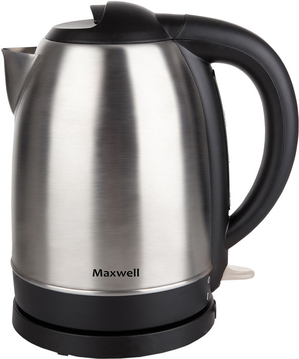 Maxwell MW-1049(ST) электрический чайникMW-1049(ST) Maxwell MW-1049(ST) электрический чайникMW-1049(ST)Стильный чайник MAXWELL MW-1049 ST обязательно оценят любители стиля hi-tech благодаря его лаконичному дизайну и корпусу из нержавеющей стали. Одновременно со стильным дизайном корпус из такого материала обладает способностью сохранять полезные свойства воды и ее изначальный вкус. Благодаря мощности 2200 Вт вы вскипятите воду в считанные минуты, а объем 1,7 л позволит напоить горячими напитками всю семью. Шкала уровня воды подскажет, сколько жидкости в чайнике. Удобство работы обеспечивает удобный хват ручки, а также кнопка для открытия крышки, расположенная на самой крышке. А экономить пространство позволит специальный отсек для хранения шнура.