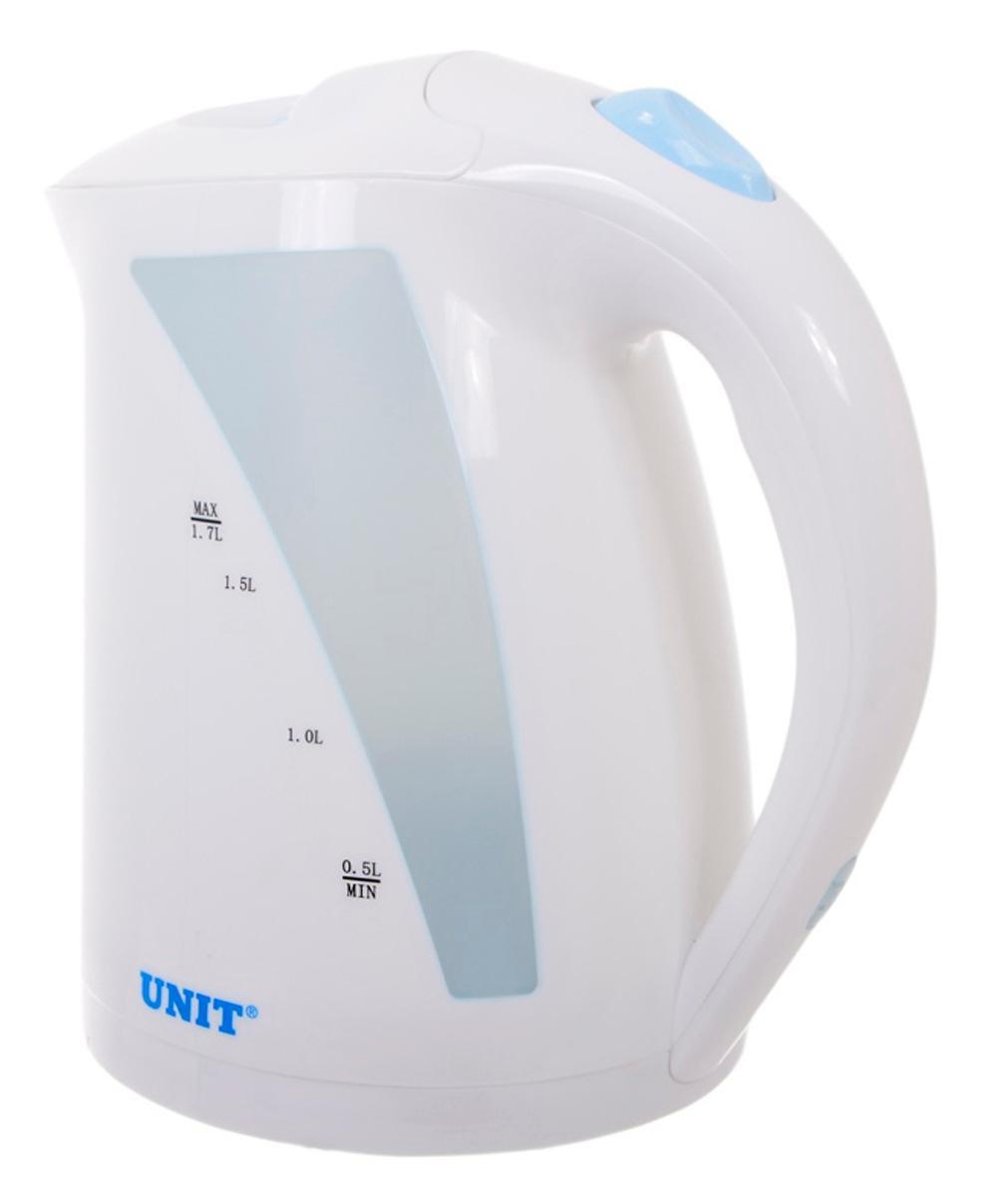 Unit UEK-244, White электрический чайникUEK-244 белый Unit UEK-244, White электрический чайникUEK-244 белыйЧайник оснащен защитой от сгорания — если в чайнике не будет воды, он не начнет свою работу. После закипания воды, чайник автоматически выключается.