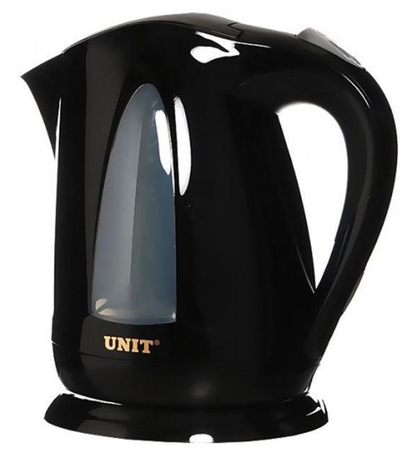 Unit UEK-246, Black электрический чайникUEK-246 черный Unit UEK-246, Black электрический чайникUEK-246 черныйСкрытый нагревательный элемент препятствует образованию накипи, облегчает чистку и увеличивает срок службы прибора. Отключение при снятии чайника с подставки.