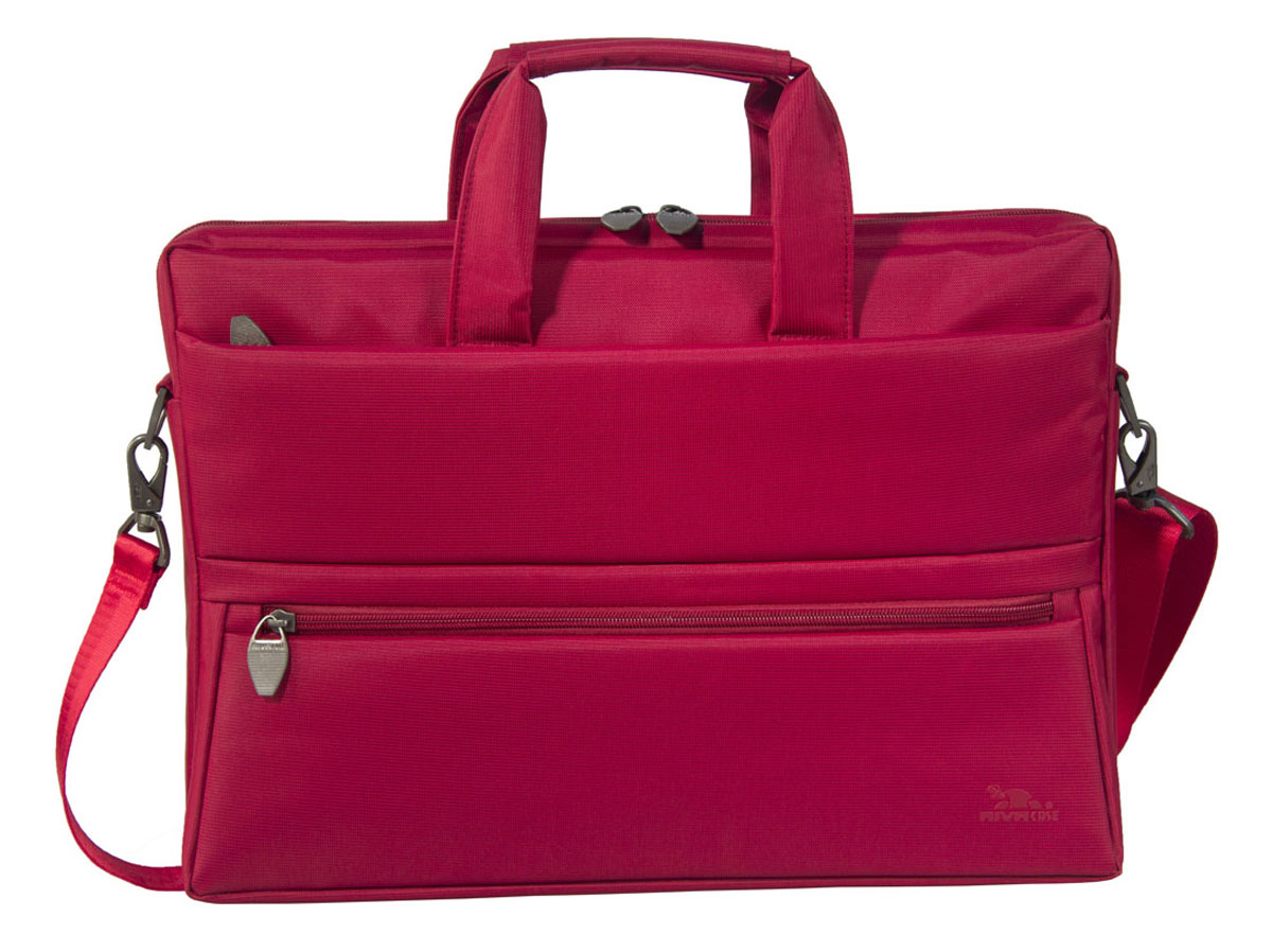 Riva 8630 сумка для ноутбука 15,6, RedRivaCase 8630 red Riva 8630 сумка для ноутбука 15,6, RedRivaCase 8630 redСумка Riva 8630 для ноутбука до 15.6 выполнена из плотного синтетического материала и имеет утолщенные стенки для лучшей защиты ноутбука от случайных ударов и царапин, а также от пыли и влаги. Внутренняя контрастная подкладка серебристого цвета. Два дополнительных внутренних отделения помогут удобно разместить все необходимые документы и планшет до 10.1. Два внешних передних кармана на молнии служат для хранения аксессуаров, флэш-накопителей, визитных карт, смартфона. Дополнительное отделение на задней панели предназначено для хранения аксессуаров, документов. Двойная застежка молния предоставляет удобный доступ к устройству. Удобные ручки для транспортировки и регулируемый, съемный плечевой ремень с мягкой накладкой обеспечат удобство переноски.