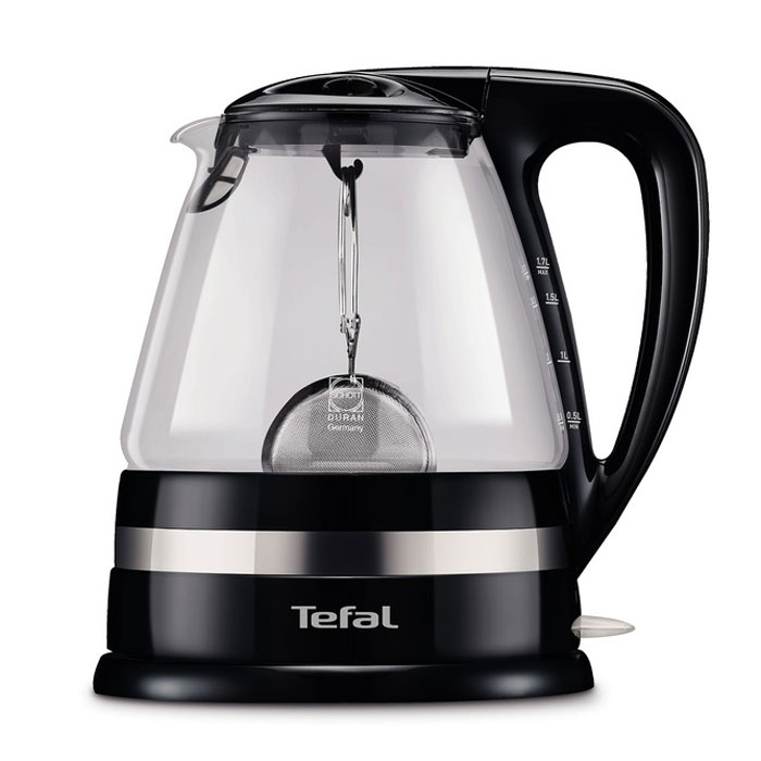 Tefal KO7108 электрический чайникKO7108 Tefal KO7108 электрический чайникKO7108Tefal KO7108 - современный электрический чайник со съемной крышкой и вращающимся на 360 градусов основанием. Прибор имеет скрытый нагревательный элемент, выполненный из высококачественной нержавеющей стали. Безопасный жаропрочный корпус из пластика и стекла обеспечит защиту от случайных ожогов. Кнопка включения/выключения чайника оснащена лампочкой-индикатором. Помимо прочего, электрочайник также имеет съемную крышку к которой крепится ситечко для заваривания листового чая (входит в комплект).