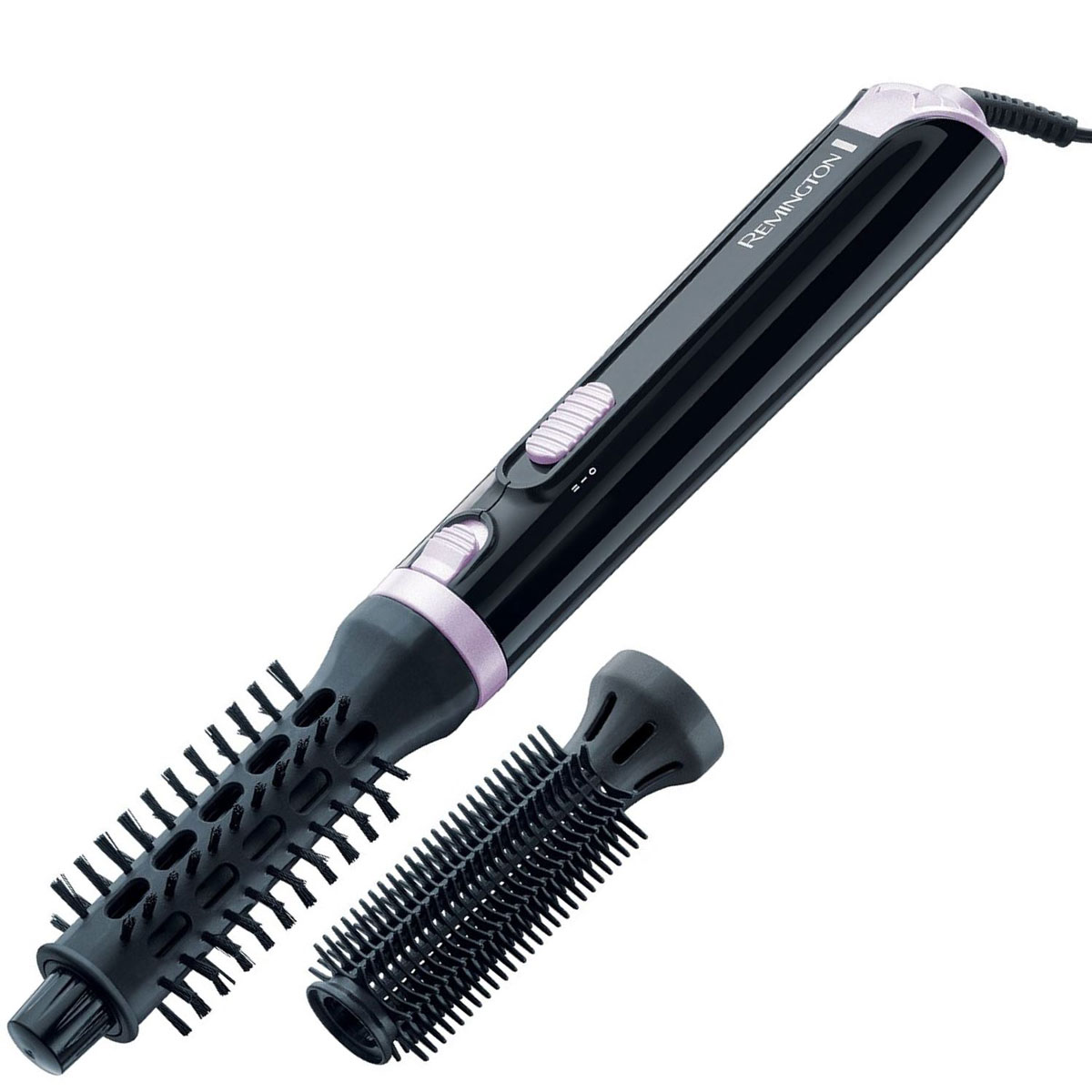 Remington AS404 стайлерAS404 Remington AS404 стайлерAS404Воздушный стайлер Remington AS404 возводит процесс создания укладки на новый уровень. Благодаря этому умному прибору всего за несколько минут вы будете готовы к любому событию. С помощью мотора с мощностью 400 Вт вы сможете не только быстро высушить волосы, но и создать множество разнообразных образов - для этого воспользуйтесь насадками, которые вы найдете в комплекте. Две температурных/скоростных настройки позволят выбрать оптимальный режим для вашего типа волос и создать желаемую укладку. Выберите низкий температурный режим для тонких и коротких волос, а высокий температурный режим подойдет для густых и непослушных волос.