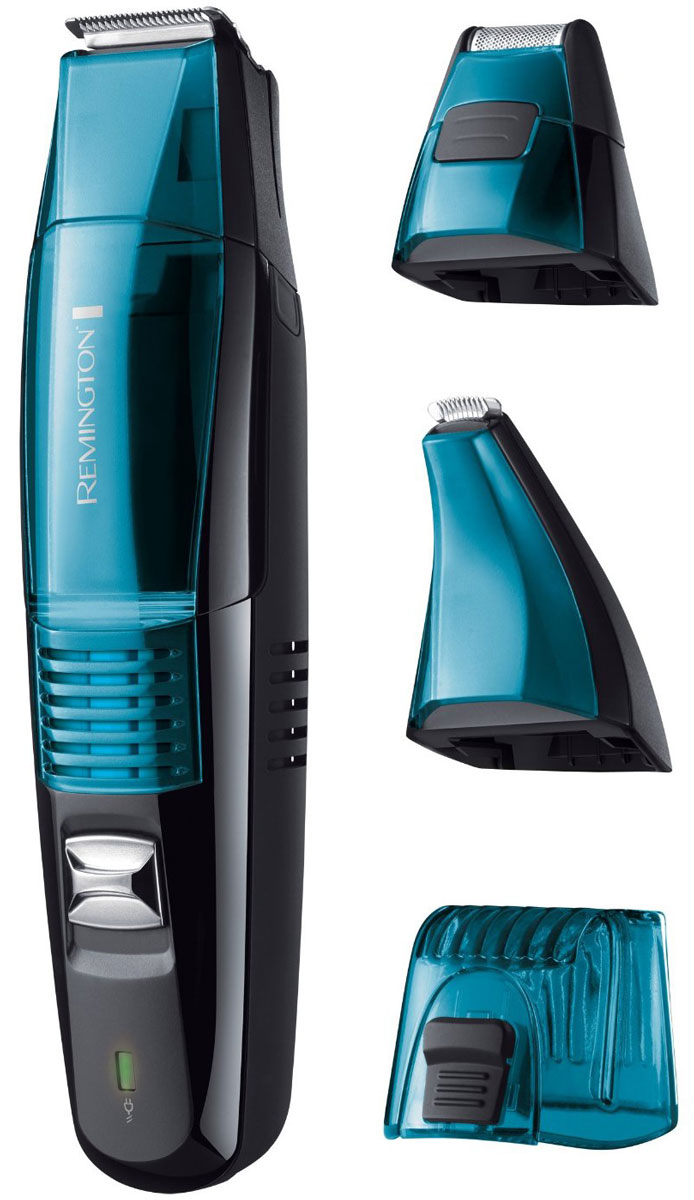 Remington MB6550 триммерMB6550 Remington MB6550 триммерMB6550Занятым и стильным мужчинам, которые хотят подстричь бороду или придать ей определенную форму, непременно понравится новый вакуумный триммер Remington MB6550. Встроенная в триммер вакуумная технология эффективно засасывает состриженные волоски в специальный контейнер,который легко очищается, и тем самым поддерживает чистоту в ванной комнате. В комплекте к триммеру прилагаются две вакуумные насадки и одна стандартная для создания различных вариантов бороды и щетины. Широкая насадка может использоваться с насадкой-расческой и отлично подходит для стрижки длины и прореживания волос. Детальная насадка идеальна для придания формы и точной обработки эспаньолки и усов, а бритвенная насадка под корень удалит нежелательные волоски и придаст контур. Усовершенствованное титановое покрытие лезвий поможет вам легко создать необходимый образ, а регулируемая насадка-расческа предоставит вам большой выбор стилей и длины бороды. В комплекте с вакуумным триммером Remington MB6550...