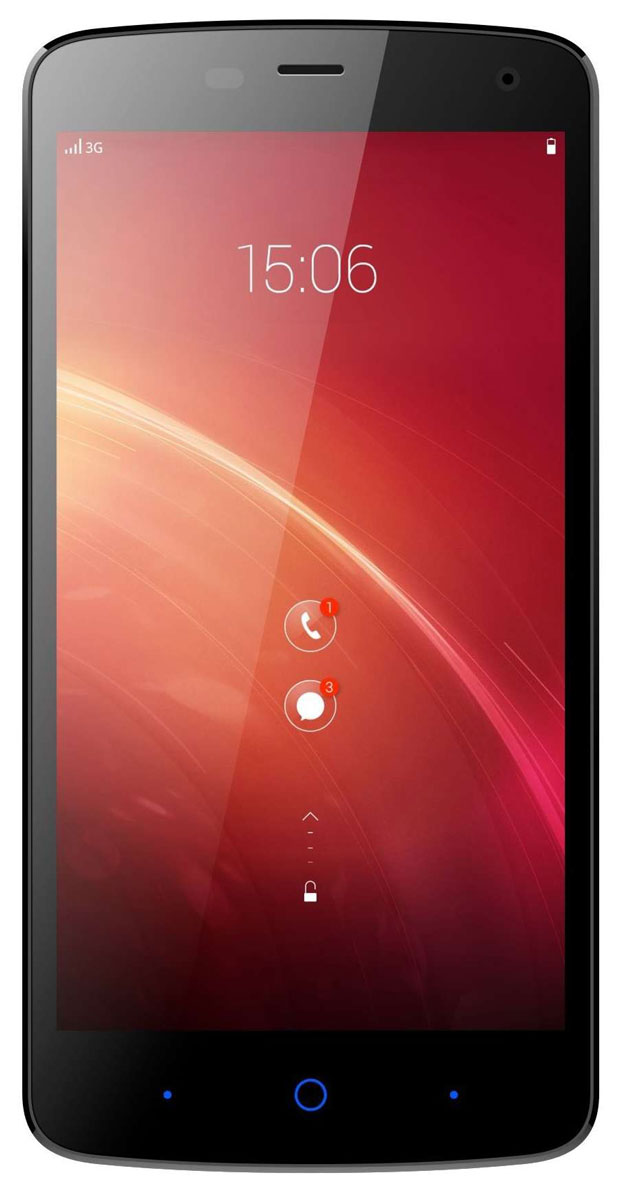 ZTE Blade L370, BlackZTE BLADE L370 BLACK ZTE Blade L370, BlackZTE BLADE L370 BLACKZTE Blade L370 - стильный и недорогой смартфон, в котором используется процессор MediaTek MT6582 с тактовой частотой 1,3 ГГц, дополненный 1 ГБ оперативной памяти. Объем встроенного накопителя составляет 8 ГБ, кроме того, есть слот для карт microSD емкостью до 32 ГБ. В смартфоне установлен 5-дюймовый экран с разрешением 854x480 точек, 5-мегапиксельная фронтальная камера и 8-мегапиксельная основная. Поддерживается стандарт связи 3G, а также имеется GPS-приёмник для навигации. Время автономной работы от аккумулятора емкостью 2000 мАч составляет до 420 часов в режиме ожидания. Телефон сертифицирован Ростест и имеет русифицированный интерфейс меню, а также Руководство пользователя.