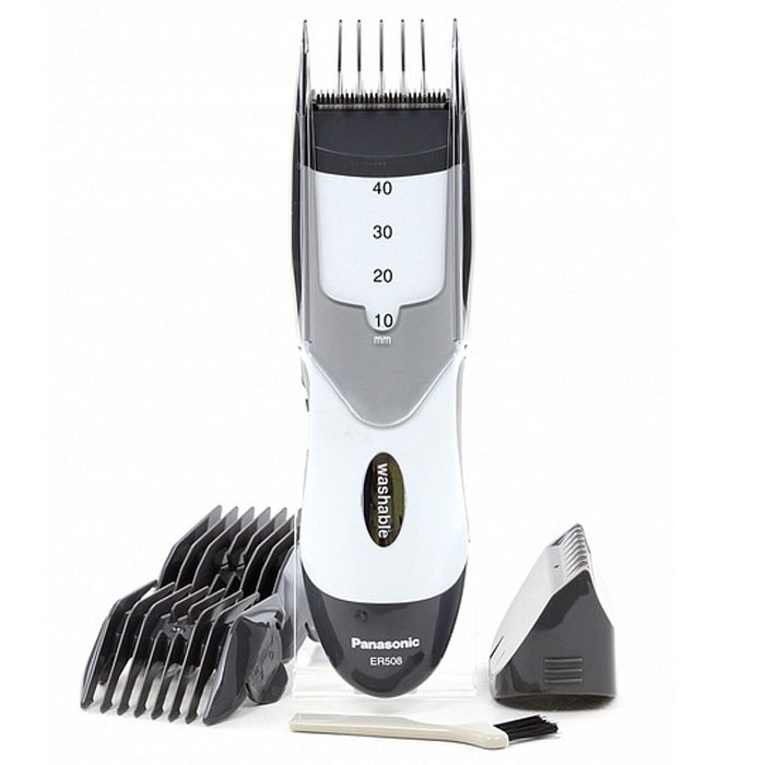 Panasonic ER-508H520 машинка для стрижкиER508H520 Panasonic ER-508H520 машинка для стрижкиER508H520За счет оптимизированной геометрии корпуса машинка очень удобно лежит в руке. Качественные лезвия из термоупрочненной стали легко и ровно срезают волосы любой структуры, а водонепроницаемый корпус позволяет промывать прибор прямо под краном. Лезвия из нержавеющей стали Заточка лезвий типа Diamond Дополнительные насадки для стрижки Насадка для филировки Двигатель 5800 об/мин Скорость стрижки 28000 волос/сек Возможность влажной чистки Зарядка аккумулятора - 12 часов Длина стрижки от 3 до 40 мм