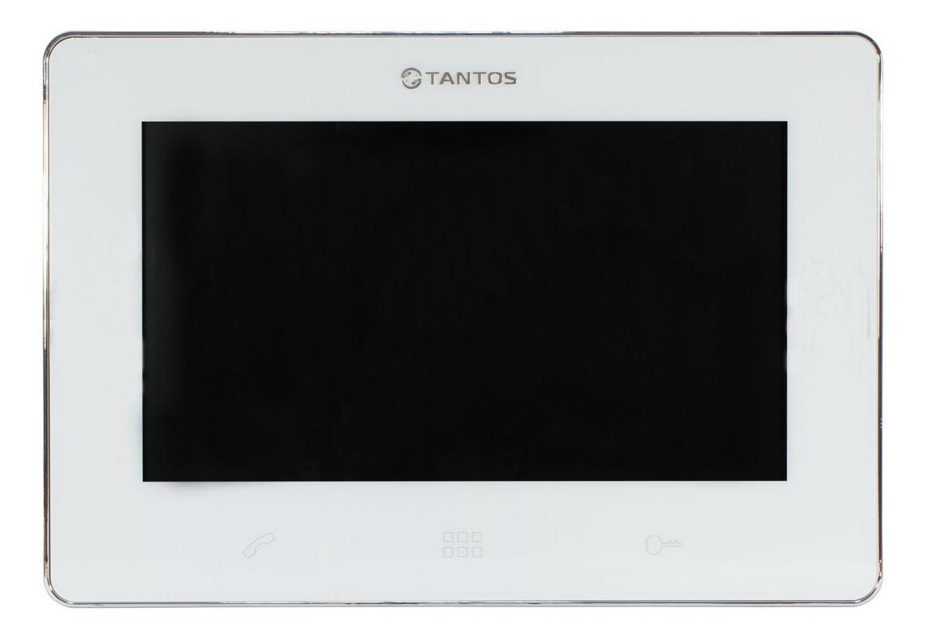 Tantos Stark, White видеодомофонStark (White) Tantos Stark, White видеодомофонStark (White)Дизайн монитора прост и изящен, его сенсорный экран 9 дюймов позволяет общаться с монитором, как со смартфоном. Значки меню выполнены подобно значкам меню современных смартфонов. Подключение 2-х вызывных панелей и 2-х видеокамер Возможность подключения до 4-м мониторов в одной системе с широкими возможностями адресного интеркома. Возможность открывания замка калитки и ворот при использовании одной вызывной панели при подключении реле TS-NC05. Возможность работы как в индивидуальном, так и в многоквартирном режиме. Совместимость с большинством моделей отечественных вызывных панелей. Голосовая почта, фоторамка, встроенный видеорегистратор (детектор движения на 1 канал). Возможность установки мелодии в формате MP3 в качестве сигнала вызова.