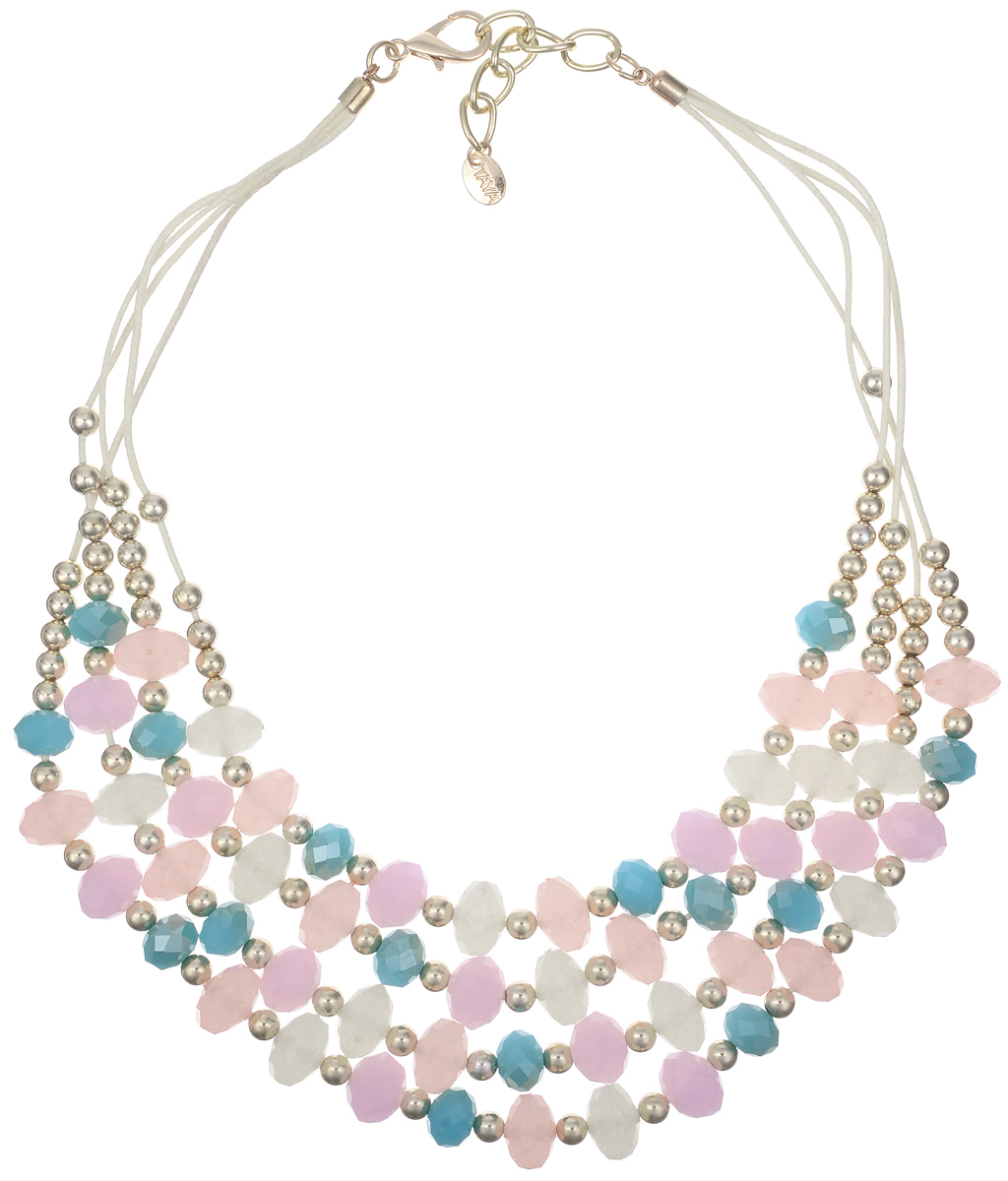 Колье Taya, цвет: мультиколор. T-B-10177T-B-10177-NECK-MULTI Колье Taya, цвет: мультиколор. T-B-10177T-B-10177-NECK-MULTIОригинальное колье Taya придется по вкусу любой моднице. Колье выполнено в виде четырех рядов разноцветных бусин, которые располагаются на тоненьких кремовых жгутиках. Изделие застегивается при помощи замка-карабина. Длина колье регулируется. Такое колье подойдет как для вечернего образа, так и на каждый день для завершения вашего наряда.